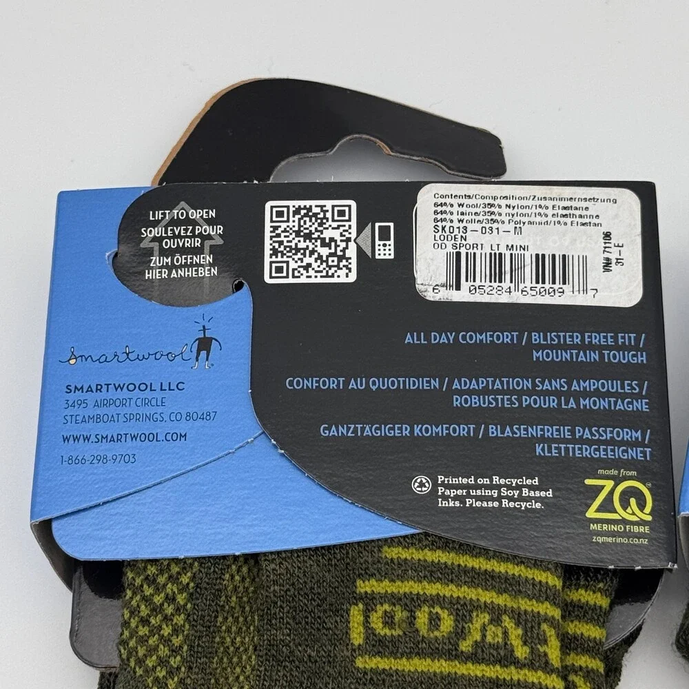 SmartWool Socks Mens Medium Outdoor Sport Light Cushion Merino Wool Blend NEW